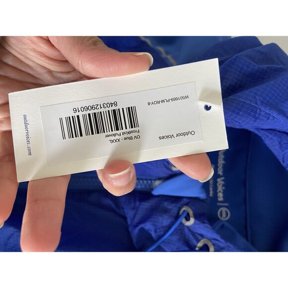 Outdoor Voices FrostKnit Hoodie Jacket 3XL Blue Womens Quarter Zip Hiking NWT - Picture 4 of 16